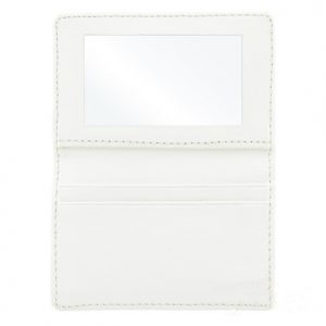 portefeuille carte de credit en cuir blanc